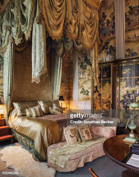 Guest bedroom of Belvoir Castle is photographed for Vanity Fair Magazine on June 24, 2016 in Leicestershire, England. PUBLISHED IMAGE.