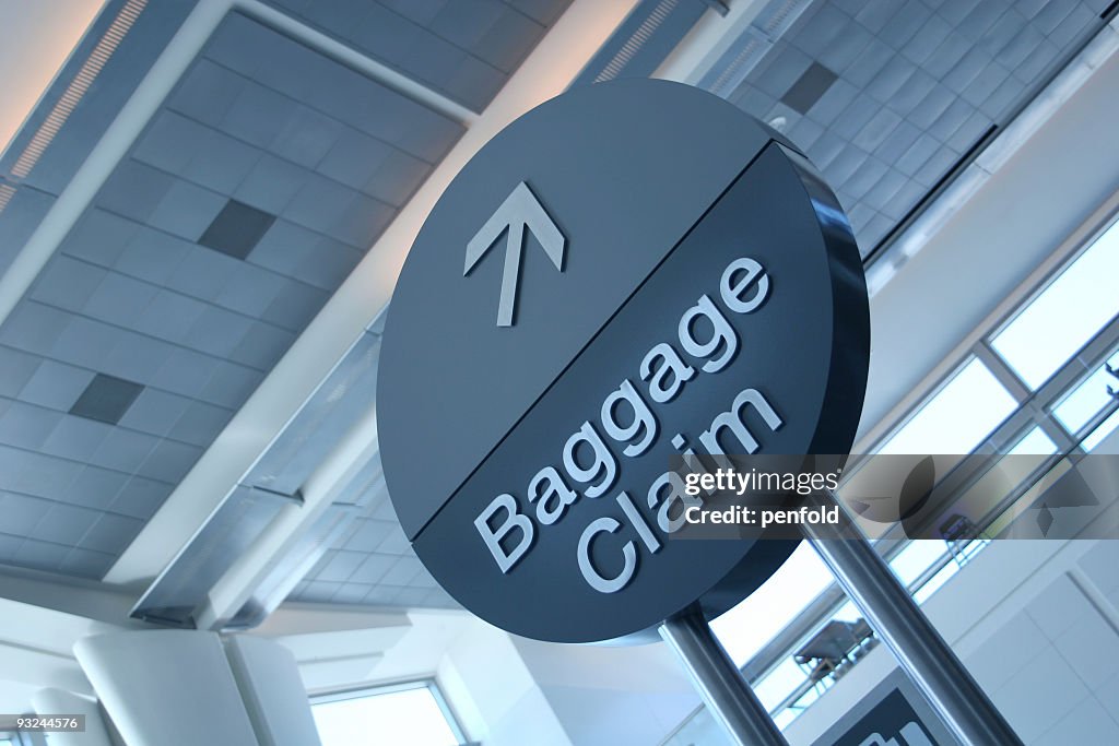Airport baggage sign