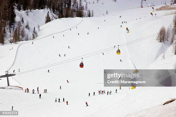 dolomites, the ski area near colfosco - colfosco stock-fotos und bilder