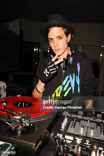 Samantha Ronson attends the Holt Renfrew Celebration for their new store in Calgary on November 19th, 2009 in Calgary, Canada.