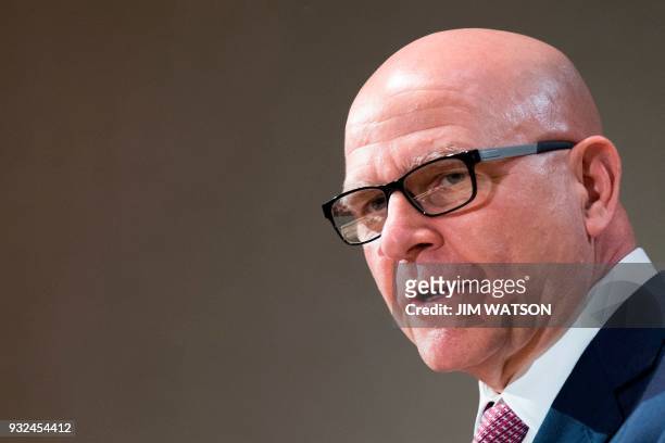 White House National Security Adviser H.R. McMaster delivers the keynote remarks during a discussion on "Syria: Is the Worst Yet to Come?" in...