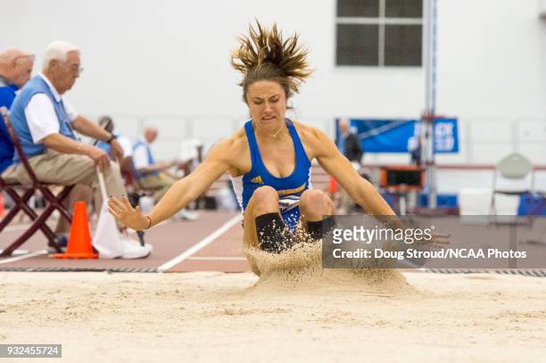 Hope Bender of the University of California Santa Barbara competes in the Long Jump portion of the Women's Pentathlon during the Division I Men's and...