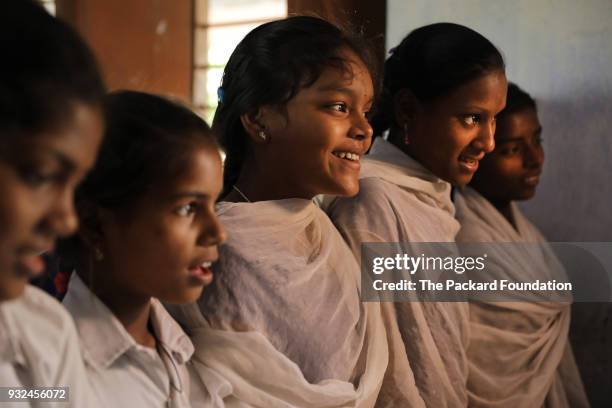 Eighth grade students in a mathematics class at Middle School Keoti Balak. Teachers at the school deliver CorStone's Youth First program, an...