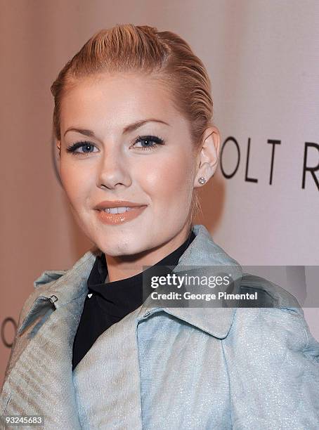 Actress Elisha Cuthbert attends the Holt Renfrew Celebration for their new store in Calgary on November 19th, 2009 in Calgary, Canada.