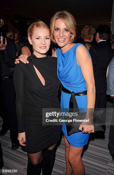 Actresses Elisha Cuthbert and Jessalyn Gilsig attend the Holt Renfrew Celebration for their new store in Calgary on November 19th, 2009 in Calgary,...