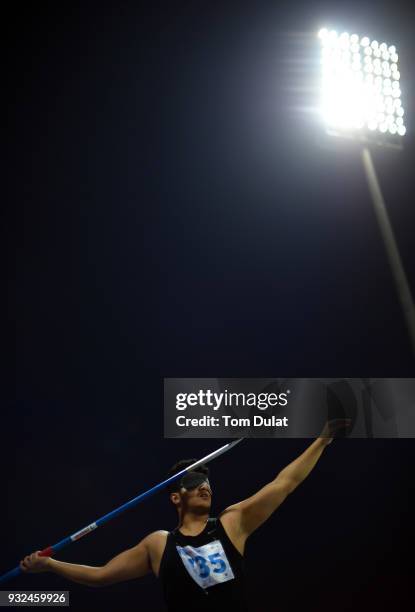 Ziyad Alkhurayb of Saudi Arabia competes in javelin men during the 10th Fazza International IPC Athletics Grand Prix Competition - World Para...