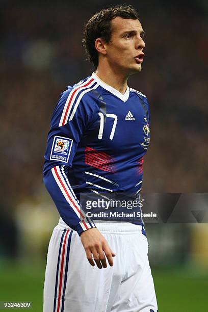 Sebastien Squillaci of France during the France v Republic of Ireland FIFA 2010 World Cup Qualifying Play Off second leg match at the Stade de France...