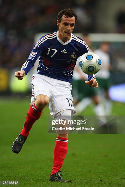 Sebastien Squillaci of France during the France v Republic of Ireland FIFA 2010 World Cup Qualifying Play Off second leg match at the Stade de France...