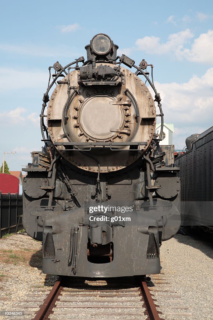 Steam Locomotive in Amish viliage,