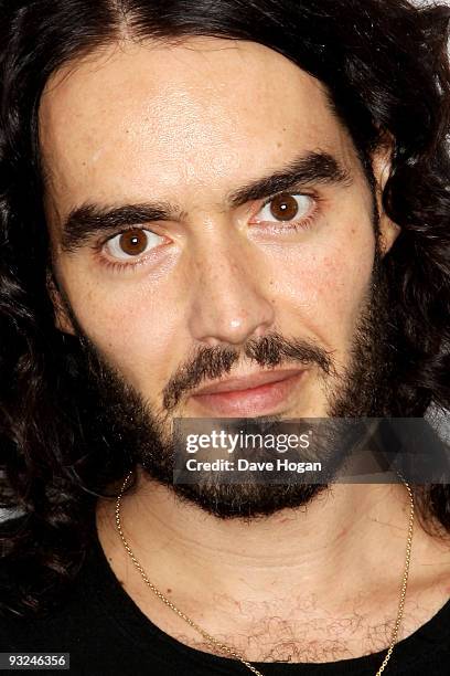 Russell Brand poses for portraits to promote his new DVD 'Scandalous - Live At The 02' on November 13, 2009 in London, England.