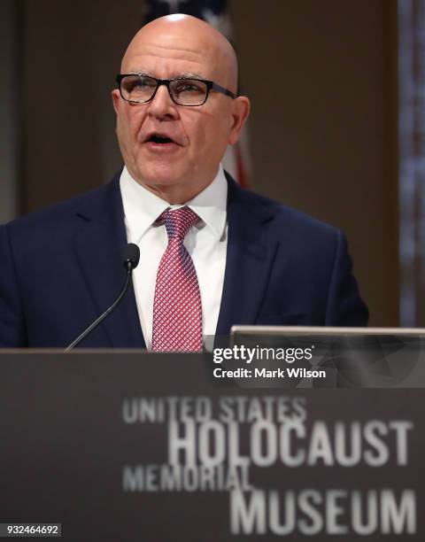 National Security Adviser, H.R. McMaster, speaks about the situation in Syria during a discussion at the U.S. Holocaust Memorial Museum, on March 15,...