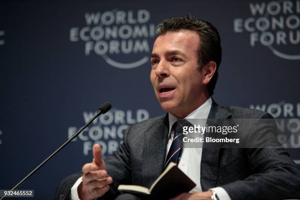 Alejandro Ramirez, president and general director of the Cinepolis Foundation, speaks during the World Economic Forum on Latin America in Sao Paulo,...