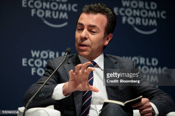 Alejandro Ramirez, president and general director of the Cinepolis Foundation, speaks during the World Economic Forum on Latin America in Sao Paulo,...