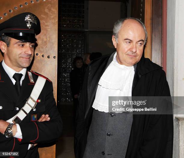 Public prosecutor Giuliano Mignini attends the Meredith Kercher Trial on November 20, 2009 in Perugia, Italy. Amanda Knox and her former Italian...