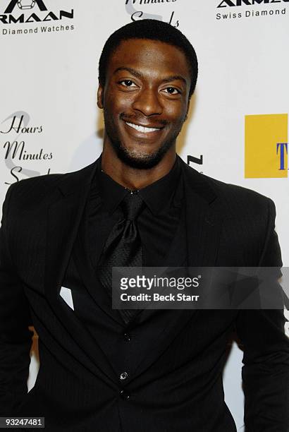Actor Aldis Hodge arrives to the Armaan Diamond Watch Party on November 19, 2009 in Beverly Hills, California.
