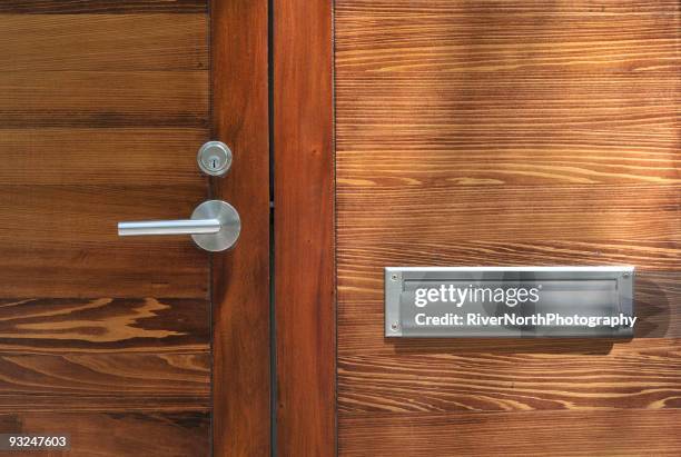 modern door, savannah, georgia - wood handle stock pictures, royalty-free photos & images