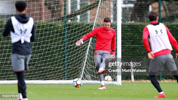 Alex McCarthy during a Southampton FC training session at the Staplewood Campus on March 15, 2018 in Southampton, England.