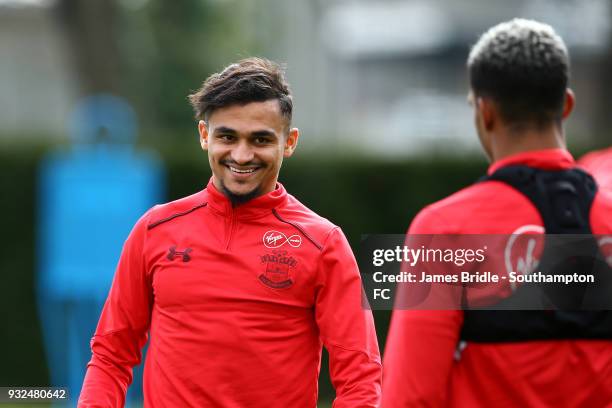 Sofiane Boufal during a Southampton FC first team training at Staplewood Complex on March 15, 2018 in Southampton, England.