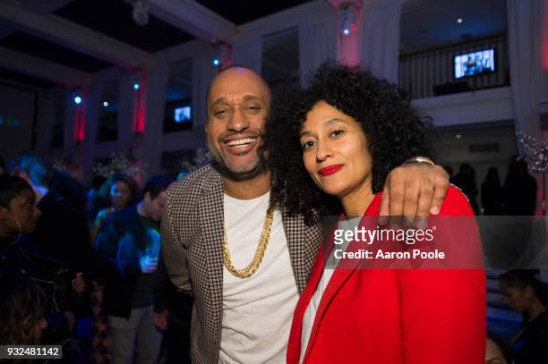 The cast and crew of Walt Disney Television via Getty Images's critically acclaimed hit comedy "black-ish" celebrate the end of season four at a wrap...