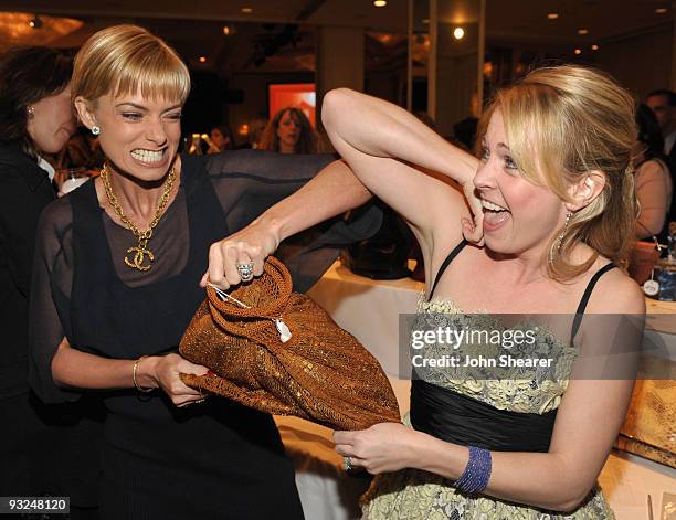 Actress Jaime Pressly and honoree Melissa Joan Hart attend the 7th Annual Bag Ladies Luncheon benefitting Lupus LA at Beverly Wilshire Four Seasons...