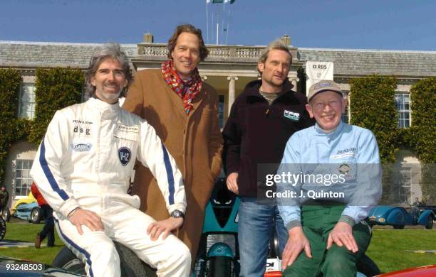 Damon Hill, Lord March, Carl Fogarty and John Surtees