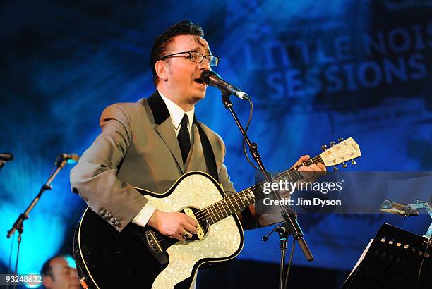 Sheffield singer/songwriter Richard Hawley performs live on stage at the Union Chapel in Islington as part of Mencap's Little Noise Sessions, on...