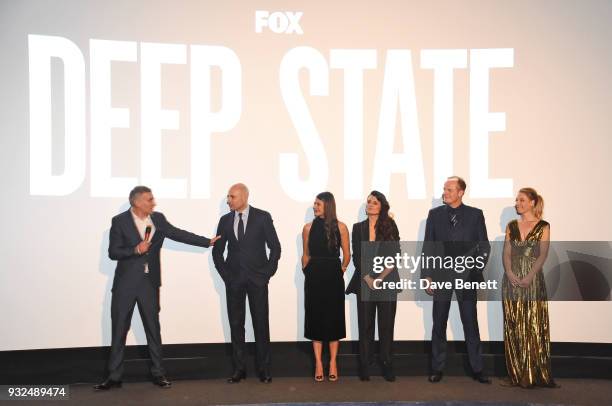 Showrunner/Co-Creator Matthew Parkhill introduces cast members Mark Strong, Karima McAdams, Lyne Renee, Alistair Petrie and Anastasia Griffith at the...