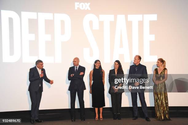 Showrunner/Co-Creator Matthew Parkhill introduces cast members Mark Strong, Karima McAdams, Lyne Renee, Alistair Petrie and Anastasia Griffith at the...