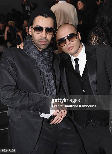 Jus Ske and Richie Akiva attend the 2009 Victoria's Secret fashion show>> at The Armory on November 19, 2009 in New York City.