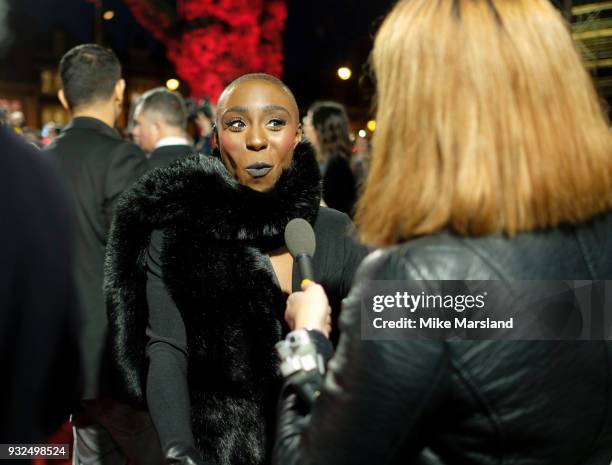 Laura Mvula attends 'The Defiant Ones' special screening on March 15, 2018 in London, United Kingdom.