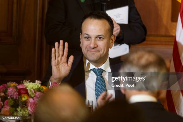 Taoiseach Leo Varadkar of Ireland atends the Friends of Ireland luncheon hosted by United States Speaker of the House of Representatives Paul Ryan,...