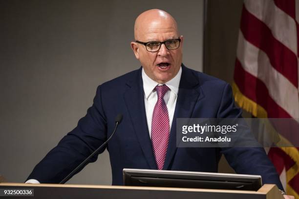 National Security Advisor to the President H. R. McMaster speaks during a discussion on "Syria: Is the Worst Yet to Come?" hosted by the U.S....