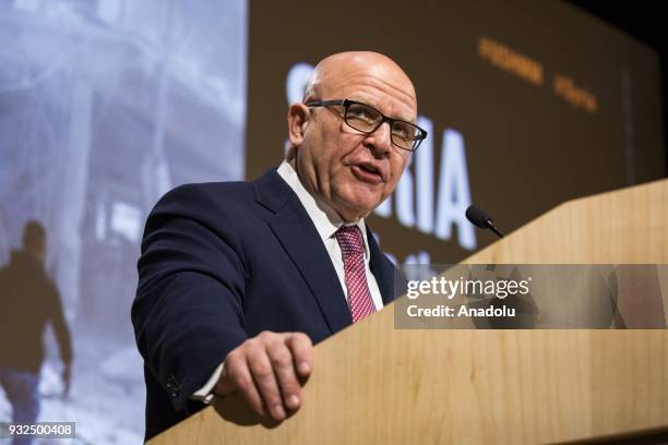 National Security Advisor to the President H. R. McMaster speaks during a discussion on "Syria: Is the Worst Yet to Come?" hosted by the U.S....