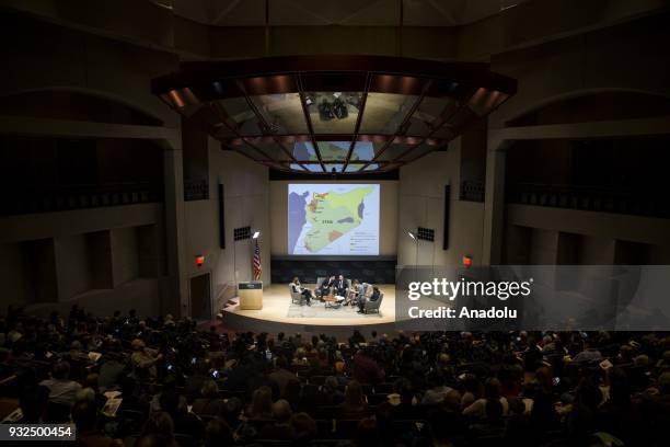 Witnesses of the Syrian Civil War speak during a discussion on "Syria: Is the Worst Yet to Come?" hosted by the U.S. Holocaust Memorial Museum in...