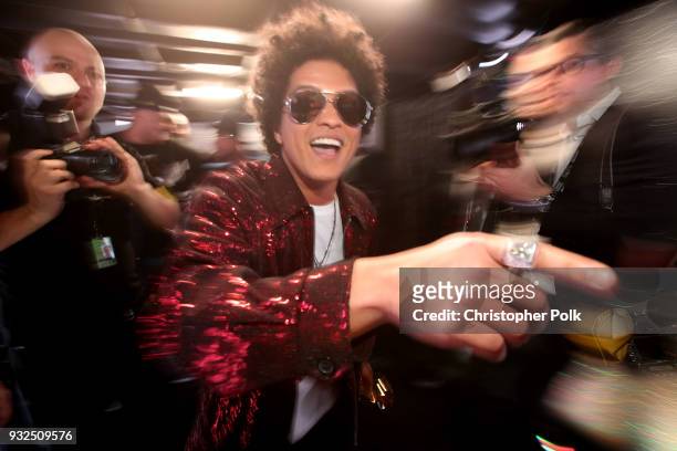 Bruno Mars attends the 60th Annual GRAMMY Awards at Madison Square Garden on January 28, 2018 in New York City.