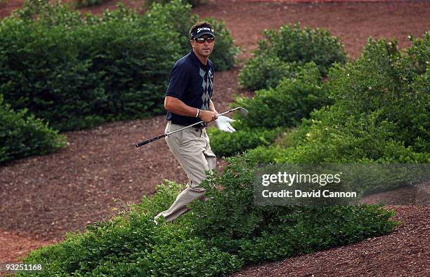 Robert Allenby of Australia on the 12th hole during the second round of the Dubai World Championship, on the Earth Course, Jumeirah Golf Estates on...