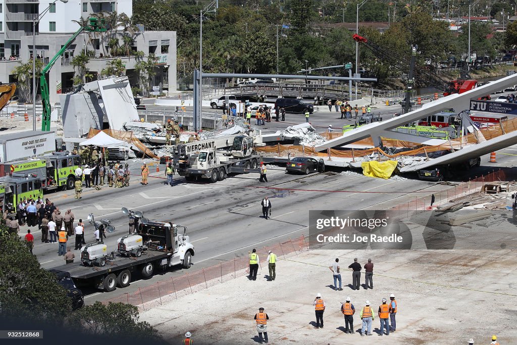 Multiple Fatalities Reported After Collapse Of Pedestrian Bridge In Miami