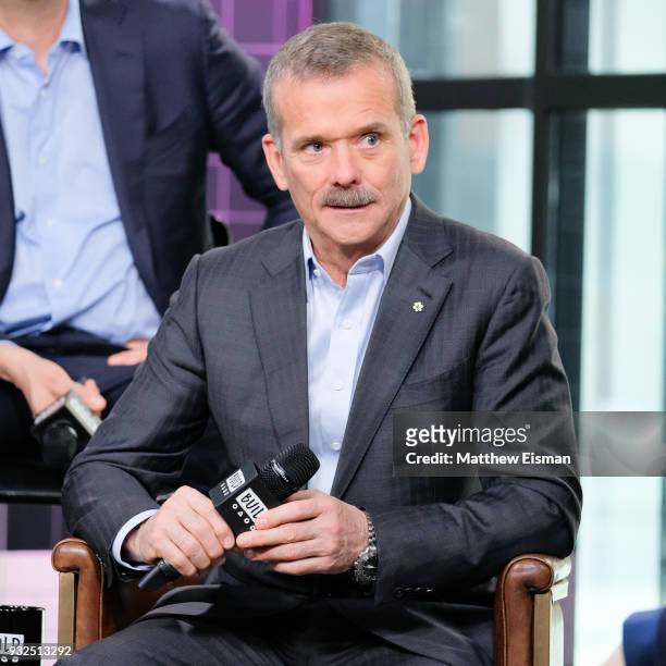 Retired Canadian astronaut Chris Hadfield discusses the TV series "One Strange Rock" at Build Studio on March 15, 2018 in New York City.