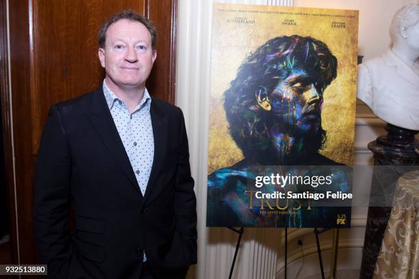 Simon Beaufoy attends the FX Networks' "Trust" cast lunch at The Lotos Club on March 15, 2018 in New York City.