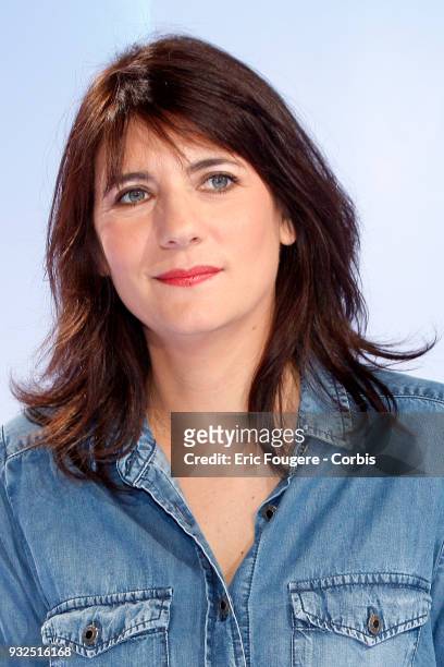 Presenter Estelle Denis poses during a portrait session in Paris, France on .