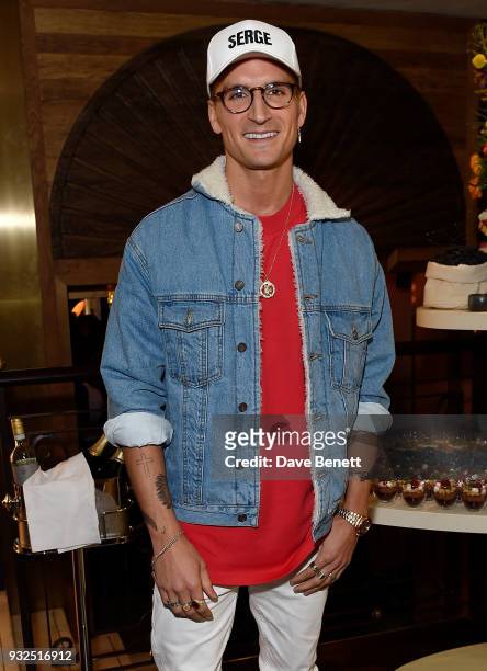 Oliver Proudlock attends the opening party for Knightbridge's newest dining offering, OSH Restaurant on March 15, 2018 in London, England.