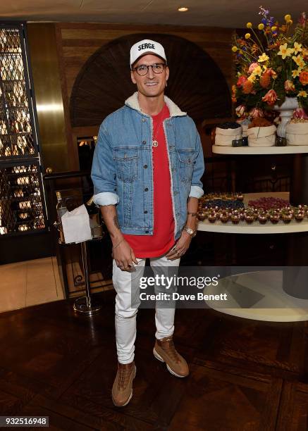 Oliver Proudlock attends the opening party for Knightbridge's newest dining offering, OSH Restaurant on March 15, 2018 in London, England.