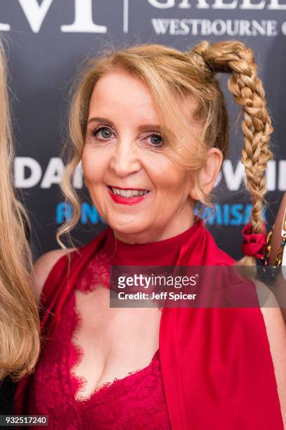 Gillian McKeith attends Dan Baldwin's 'A New Optimism' private view at Maddox Gallery on March 15, 2018 in London, England.