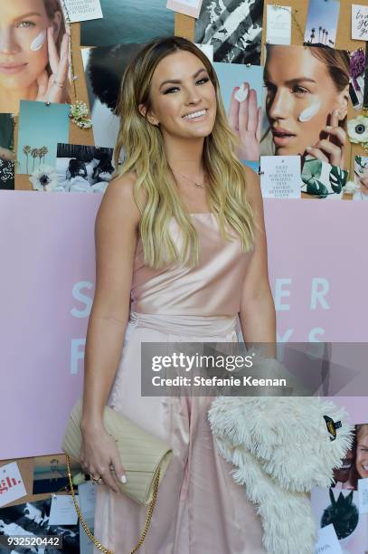 Becca Tilley attends Summer Fridays Skincare Launch With Marianna Hewitt & Lauren Gores Ireland at Hayden on March 15, 2018 in Culver City,...