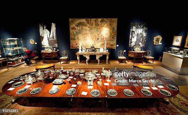 General view of items before being auctioned today at Christie's on November 20, 2009 in London, England. Christie's is holding a sale of...