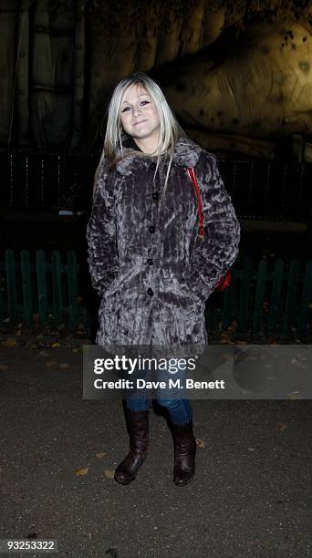 Nikki Grahame and other celebrities attend the opening night of the "Winter Wonderland" launch party in Hyde Park, which is a major family event, set...