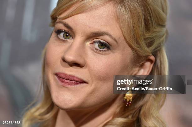 Actress Georgia King attends the Los Angeles Premiere of 'Tomb Raider' at TCL Chinese Theatre IMAX on March 12, 2018 in Hollywood, California.