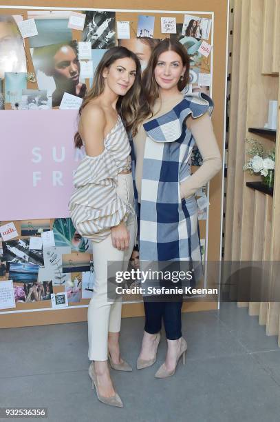 Lauren Gores Ireland and Rochelle Gores Fredston attend Summer Fridays Skincare Launch With Marianna Hewitt & Lauren Gores Ireland at Hayden on March...