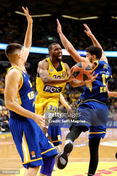 Norris Cole, #30 of Maccabi Fox Tel Aviv in action during the 2017/2018 Turkish Airlines EuroLeague Regular Season Round 26 game between Maccabi Fox...