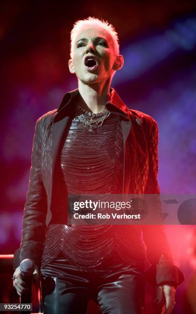 Marie Fredriksson of Roxette perform on stage as part of Night Of The Proms at Ahoy on November 18, 2009 in Rotterdam, Netherlands.